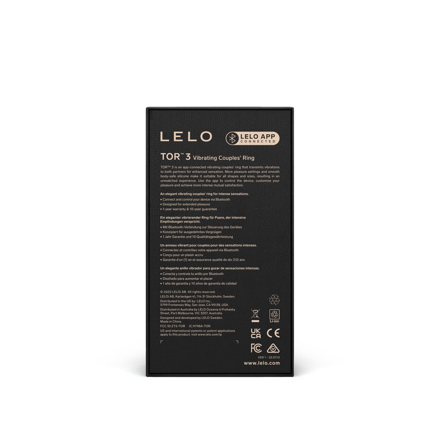LELO TOR™ 3 Black - Sheets Optional