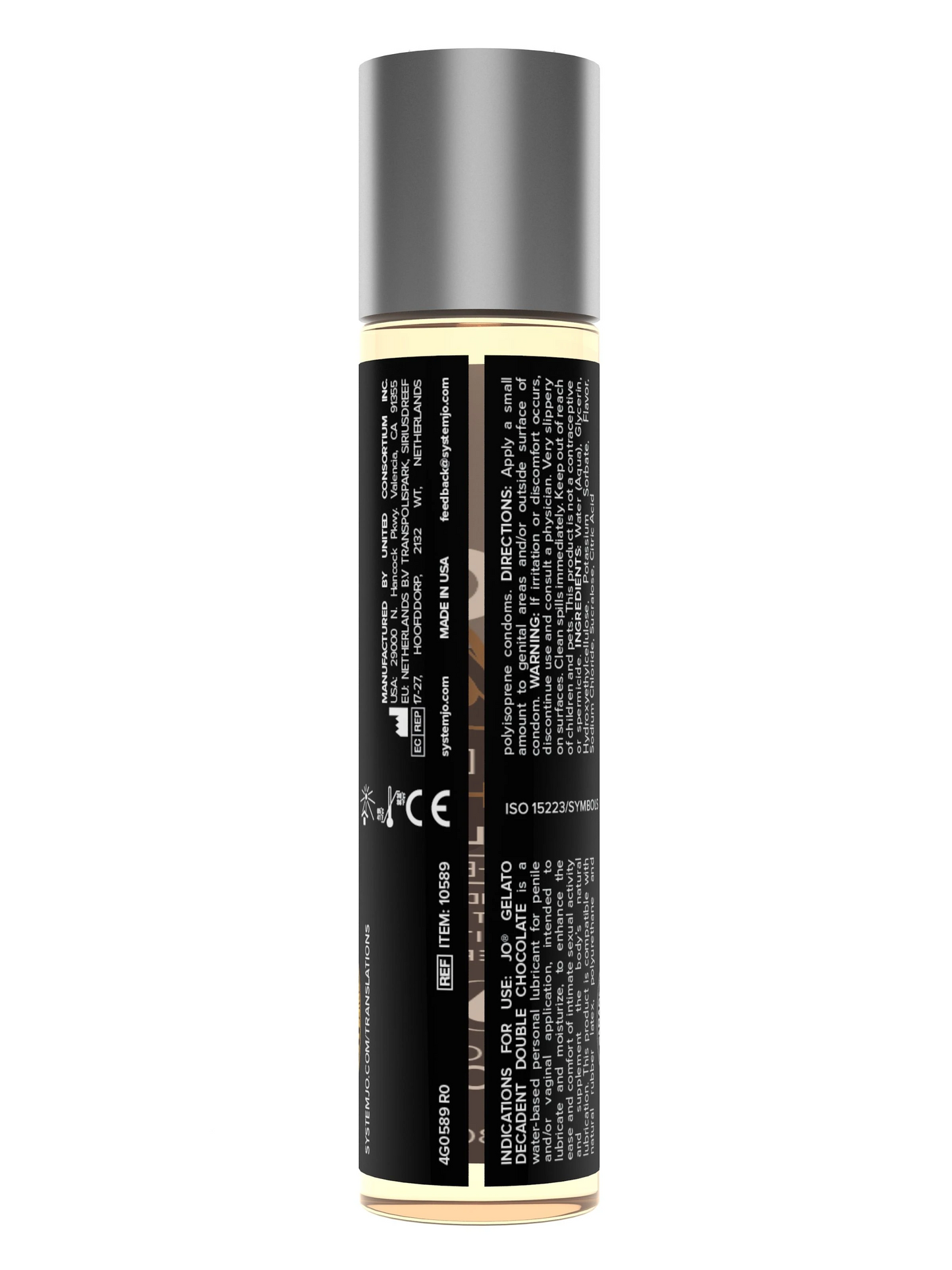JO Gelato - Decadent Double Chocolate - Lubricant 1 floz / 30 mL - Sheets Optional
