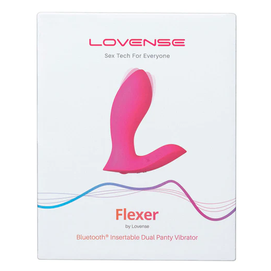 FLEXER BLUETOOTH INSERTABLE DUAL PANTY VIBRATOR - PINK - Sheets Optional