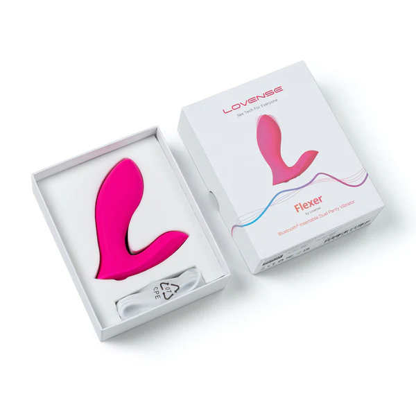 FLEXER BLUETOOTH INSERTABLE DUAL PANTY VIBRATOR - PINK - Sheets Optional