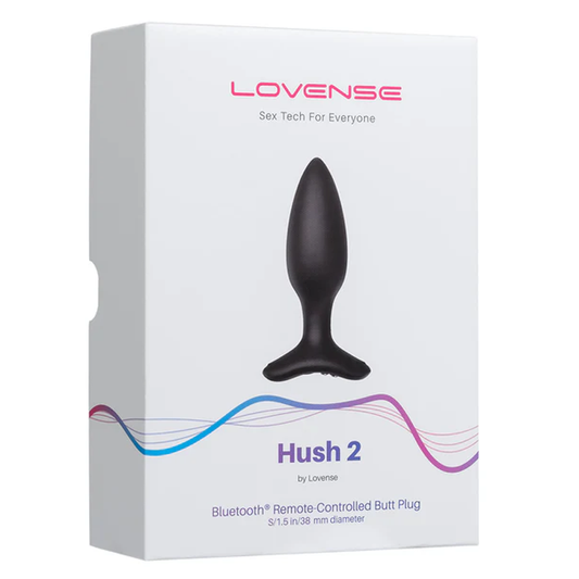 HUSH 2 1.5" BLUETOOTH BUTT PLUG - BLACK - Sheets Optional