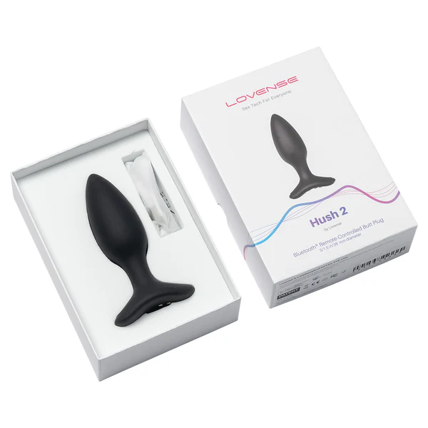 HUSH 2 1.5" BLUETOOTH BUTT PLUG - BLACK - Sheets Optional