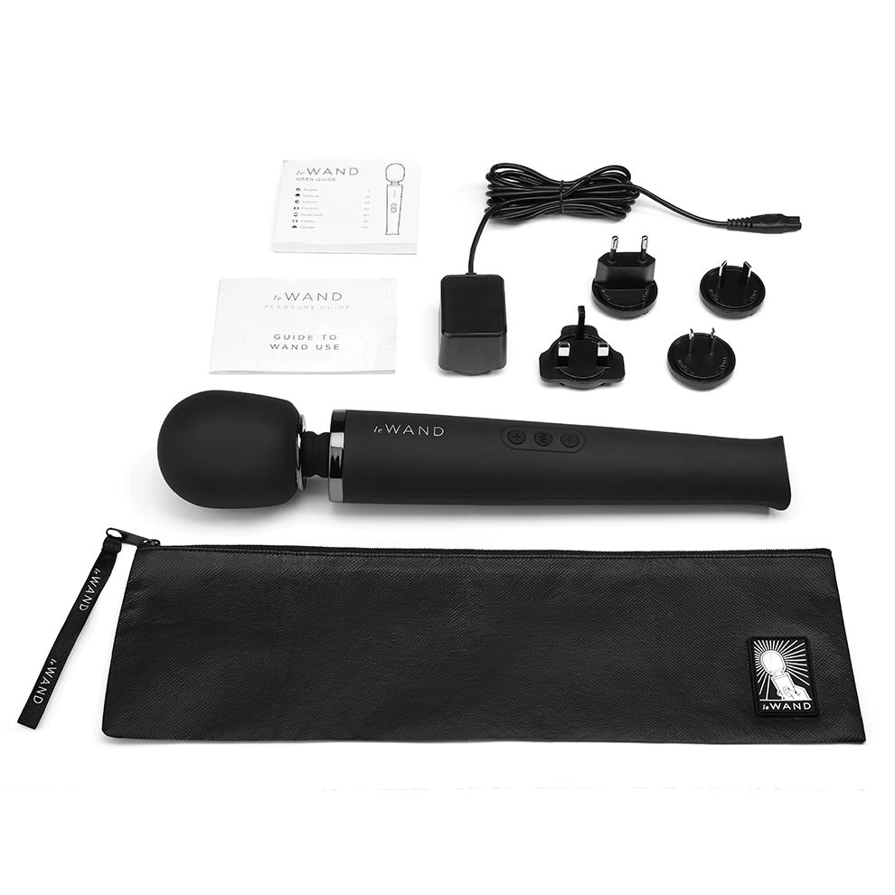 Rechargeable Vibrating Massager - Black - Sheets Optional