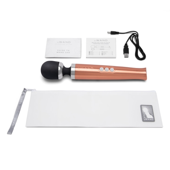 Die Cast Rechargeable Vibrating Massager - Rose Gold - Sheets Optional