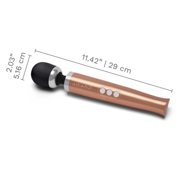 Die Cast Rechargeable Vibrating Massager - Rose Gold - Sheets Optional