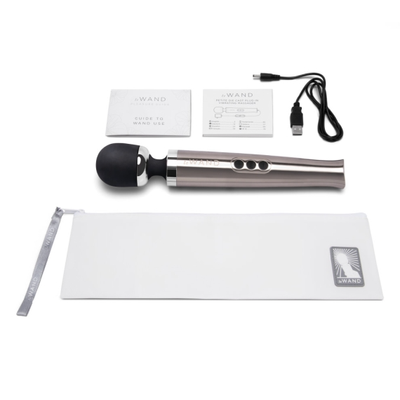 Die Cast Rechargeable Vibrating Massager - Silver - Sheets Optional