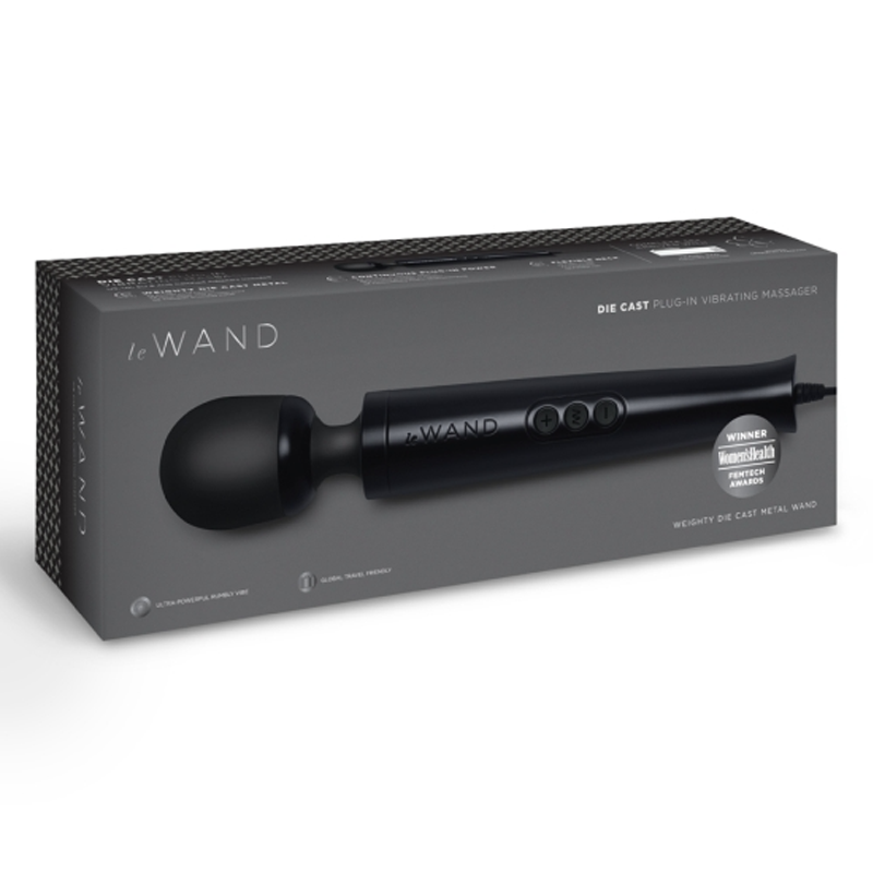 Die Cast Plug-In Vibrating Massager - Black - Sheets Optional