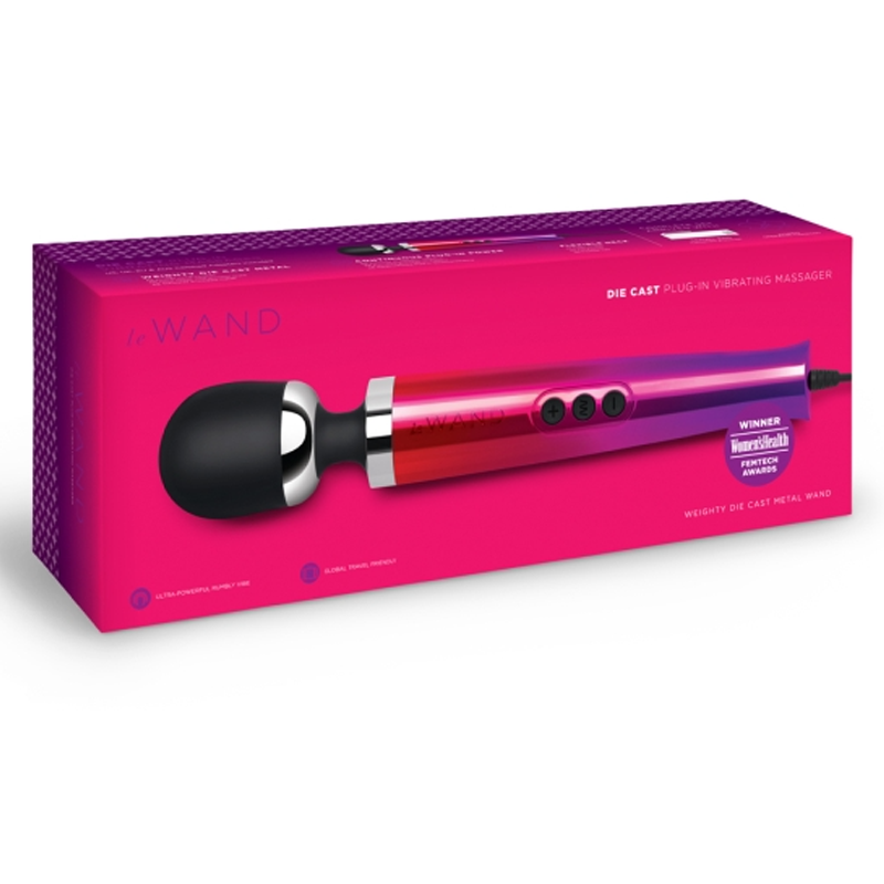 Die Cast Plug-In Vibrating Massager - Ombre - Sheets Optional