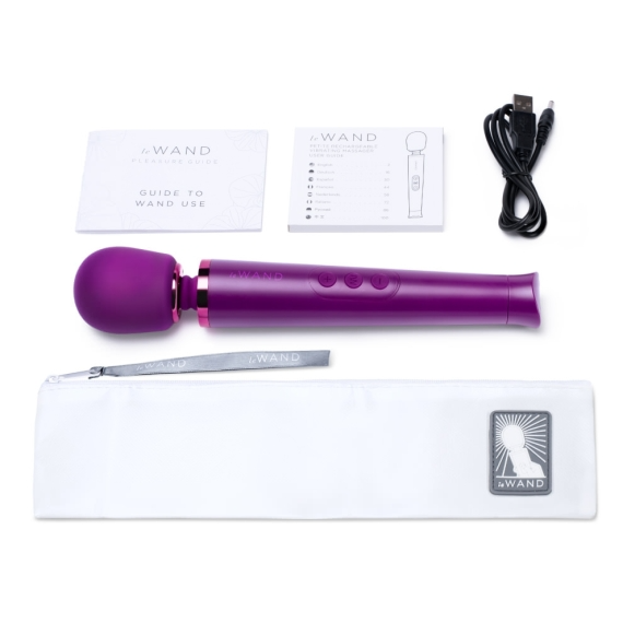 Petite Rechargeable Massager - Dark Cherry - Sheets Optional