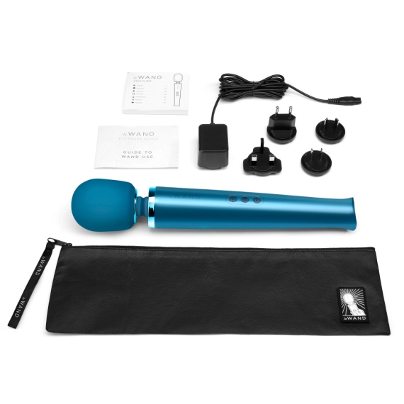 Rechargeable Vibrating Massager - Pacific Blue - Sheets Optional