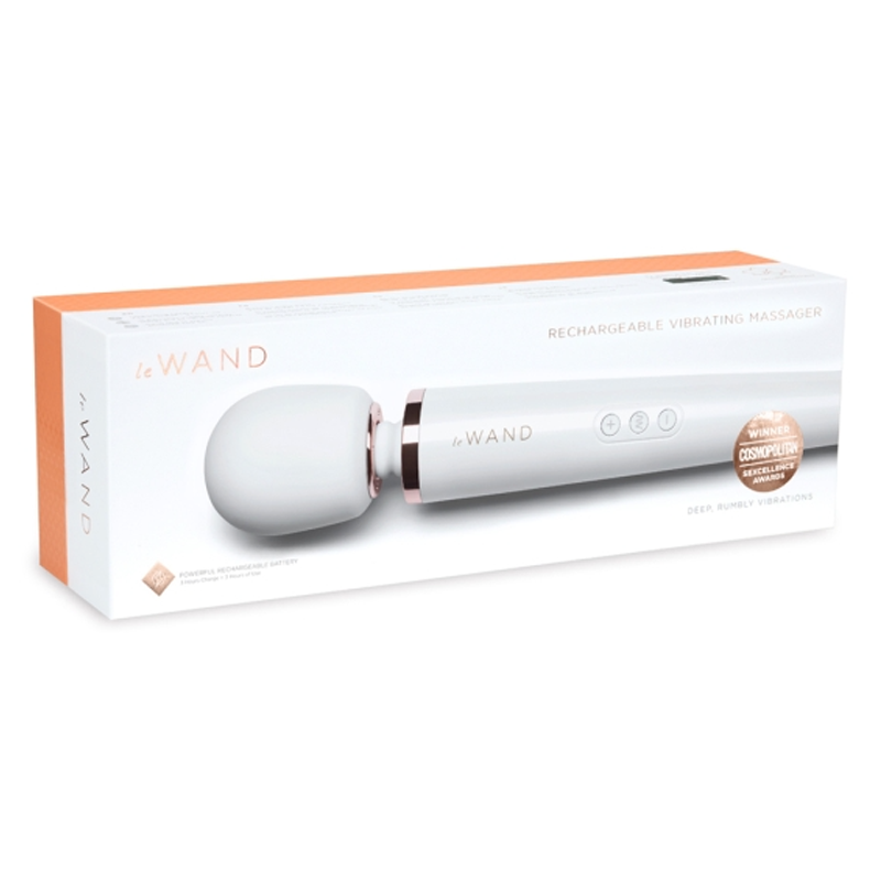 Rechargeable Vibrating Massager - White - Sheets Optional