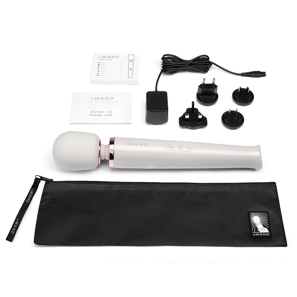 Rechargeable Vibrating Massager - White - Sheets Optional