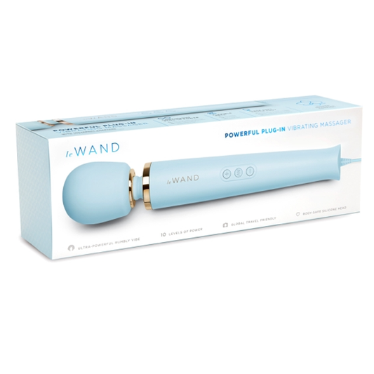 Plug-In Vibrating Massager - Sky Blue - Sheets Optional