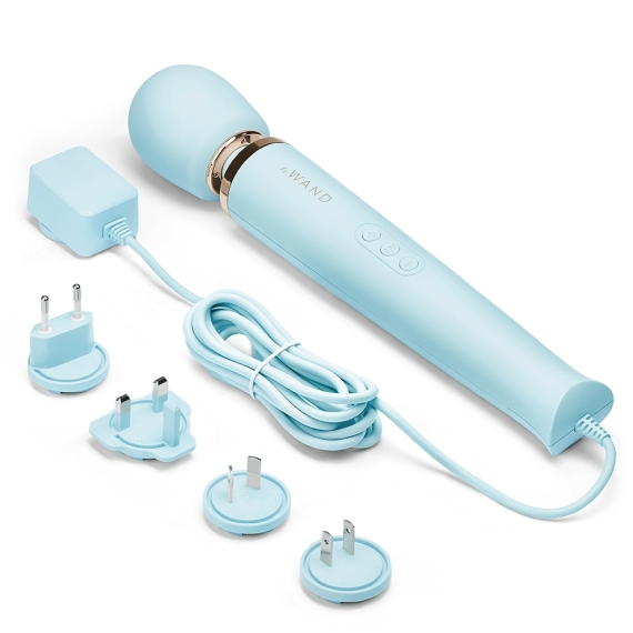 Plug-In Vibrating Massager - Sky Blue - Sheets Optional