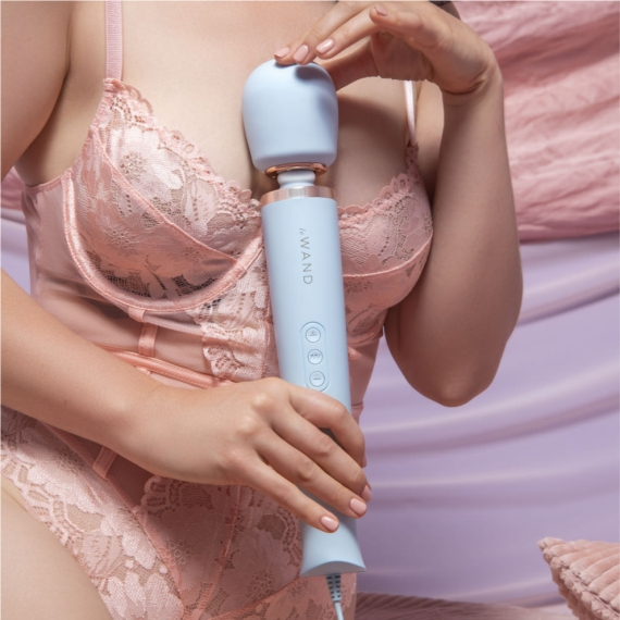 Plug-In Vibrating Massager - Sky Blue - Sheets Optional