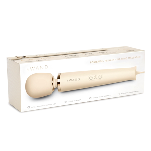 Plug-In Vibrating Massager - Cream - Sheets Optional