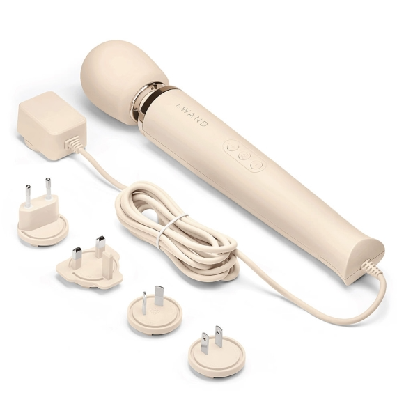 Plug-In Vibrating Massager - Cream - Sheets Optional