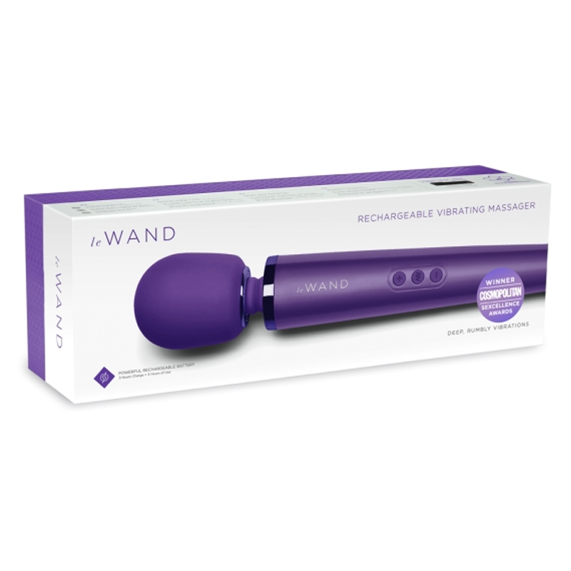 Rechargeable Vibrating Massager - Purple - Sheets Optional