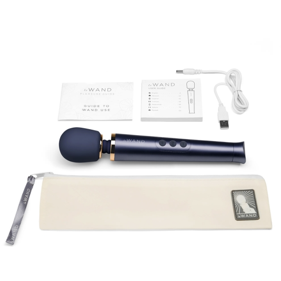 Petite Rechargeable Massager - Navy - Sheets Optional