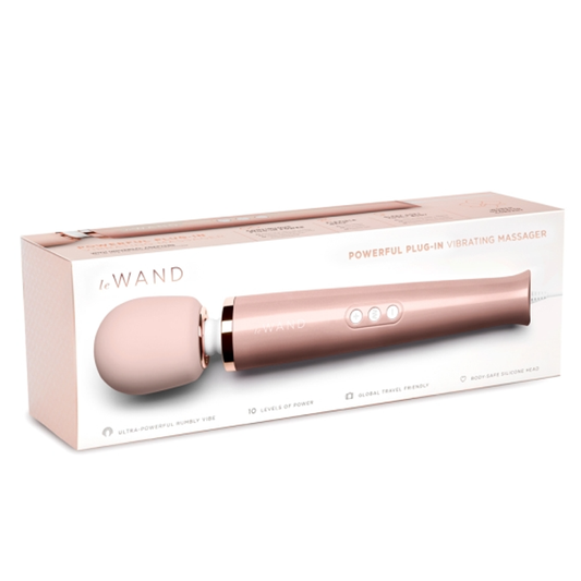 Plug-In Vibrating Massager - Rose Gold - Sheets Optional