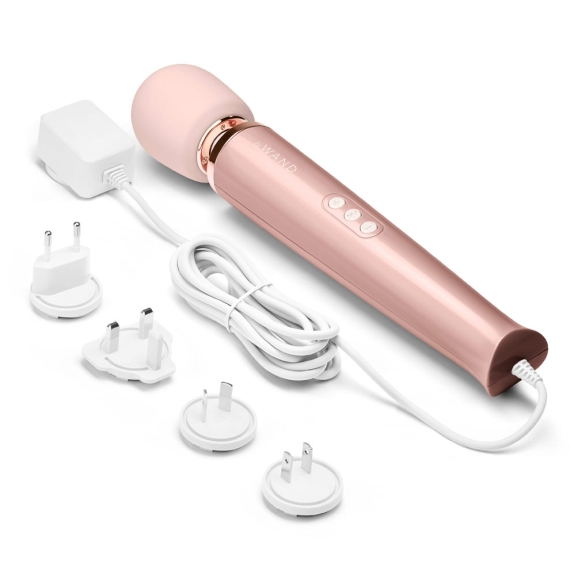 Plug-In Vibrating Massager - Rose Gold - Sheets Optional