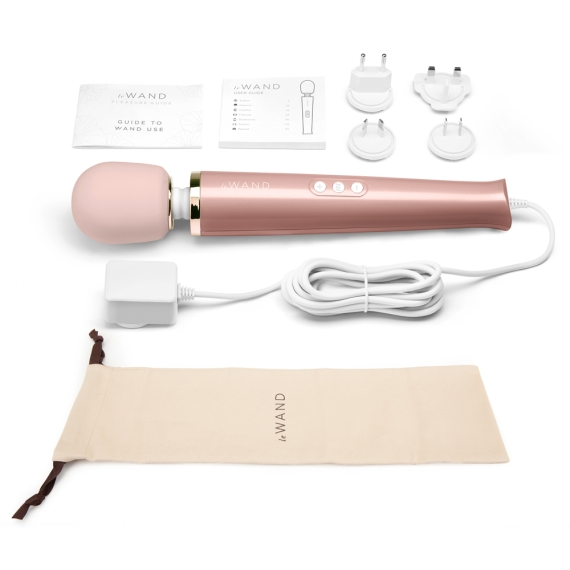 Plug-In Vibrating Massager - Rose Gold - Sheets Optional