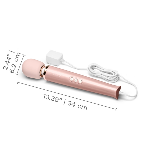 Plug-In Vibrating Massager - Rose Gold - Sheets Optional