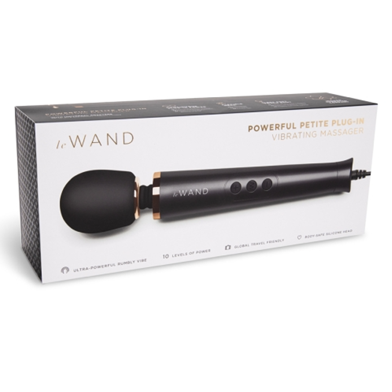 Powerful Petite Plug-In Massager - Black - Sheets Optional