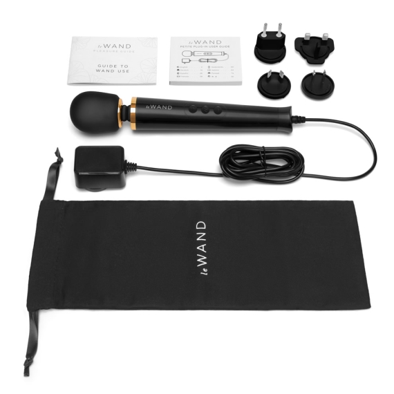 Powerful Petite Plug-In Massager - Black - Sheets Optional