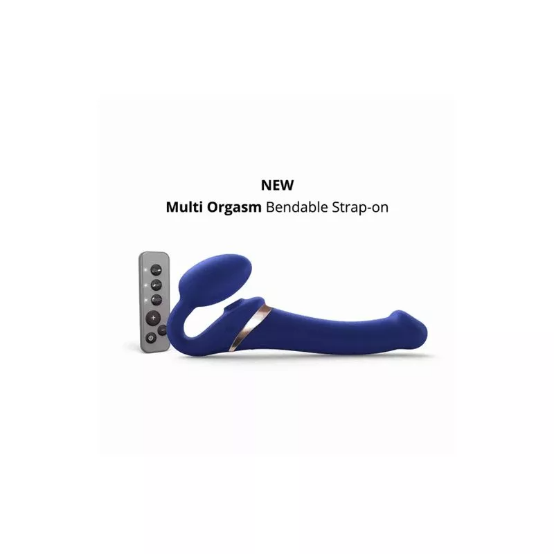 MULTI ORGASM BENDABLE STRAP-ON - M - FUCHSIA - Sheets Optional