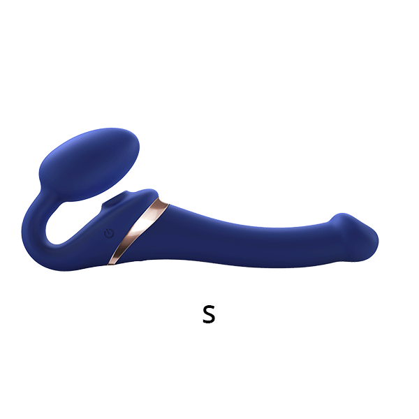 MULTI ORGASM BENDABLE STRAP-ON - M - NIGHT BLUE - Sheets Optional