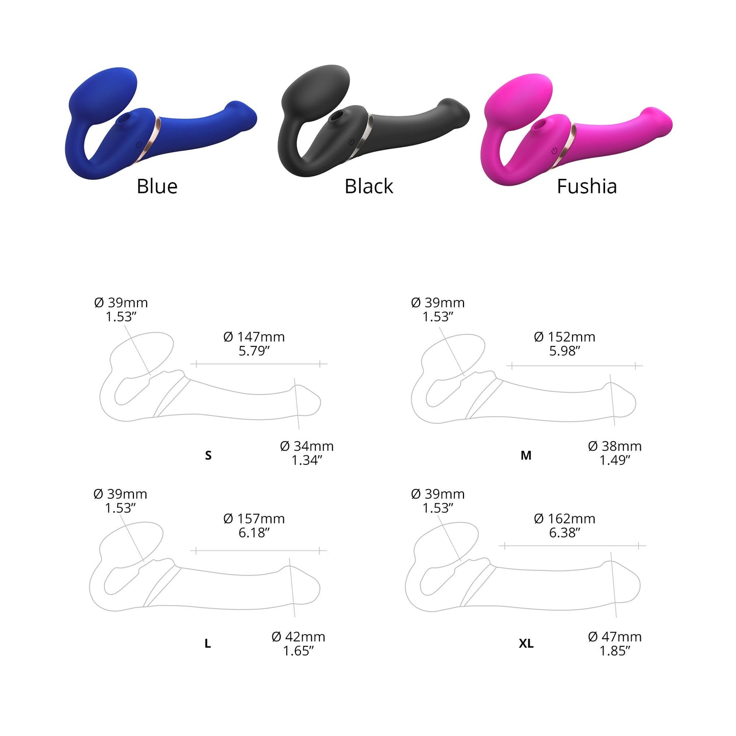 MULTI ORGASM BENDABLE STRAP-ON - S - NIGHT BLUE - Sheets Optional