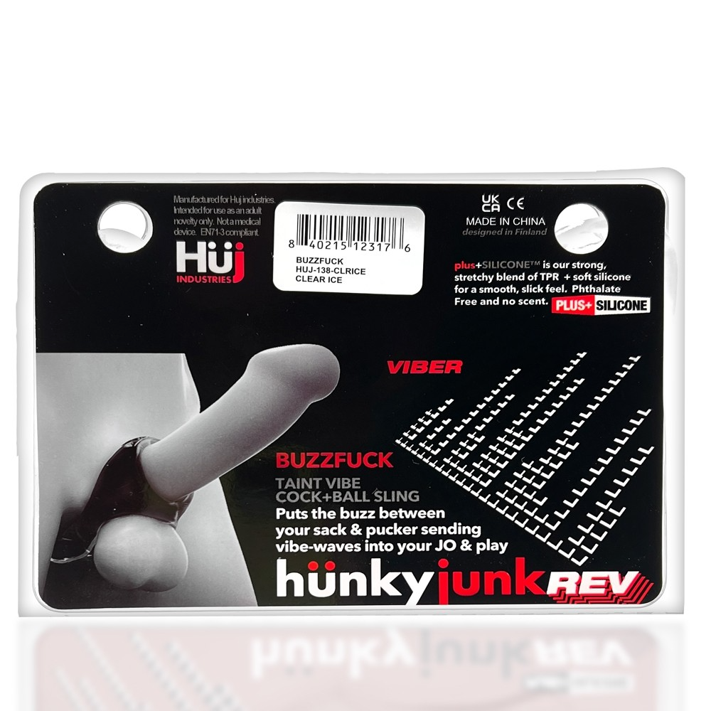 BUZZFUCK, sling with taint vibe, CLEAR ICE - Sheets Optional