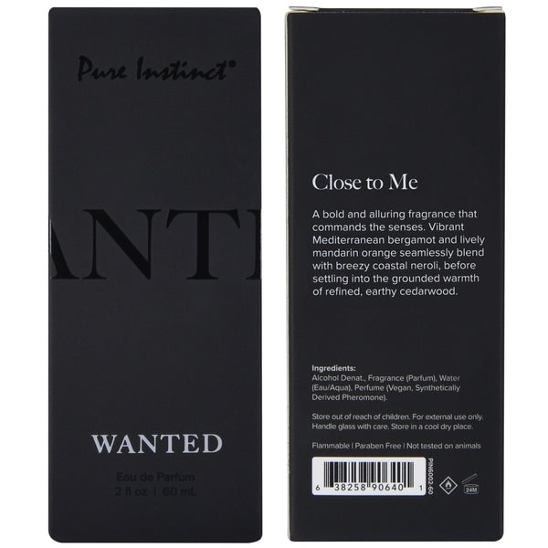 Wanted - 60ml Pure Instinct Men's Collection Pheromone Perfume - Sheets Optional