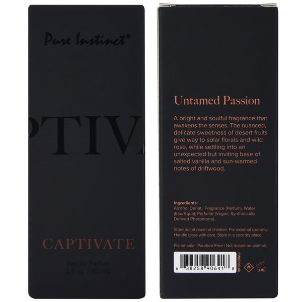 Captivate - 60ml Pure Instinct Men's Collection Pheromone Perfume - Sheets Optional