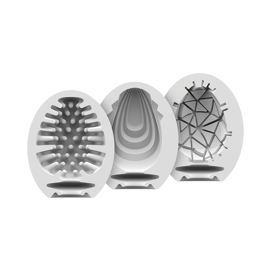Masturbator Egg 3er Set (Naughty, Savage, Crunchy) Assorted - Sheets Optional