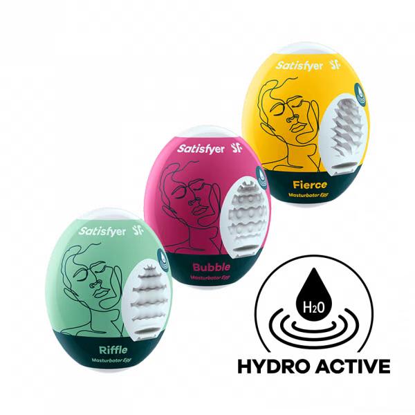 Masturbator Egg 3er Set (Riffle, Bubble, Fierce) Assorted - Sheets Optional