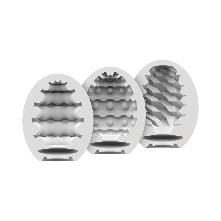 Masturbator Egg 3er Set (Riffle, Bubble, Fierce) Assorted - Sheets Optional