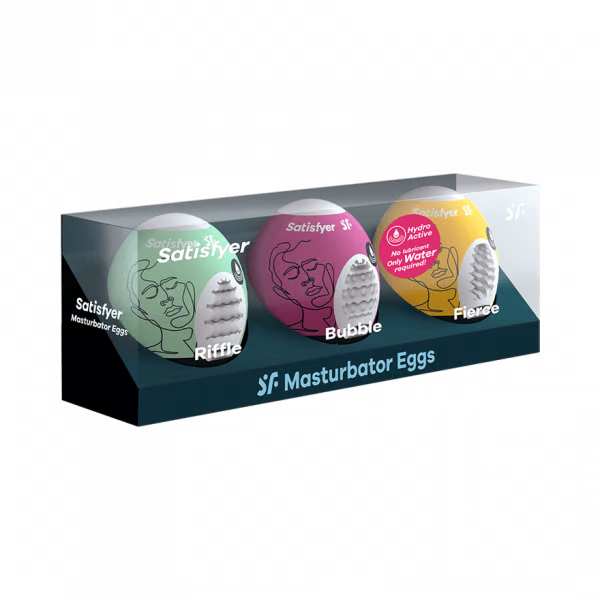 Masturbator Egg 3er Set (Riffle, Bubble, Fierce) Assorted - Sheets Optional