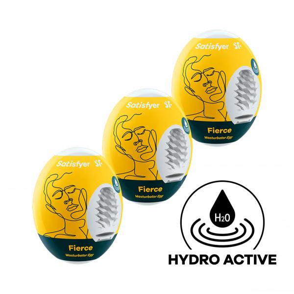 Masturbator Egg 3er Set (Fierce) Yellow - Sheets Optional