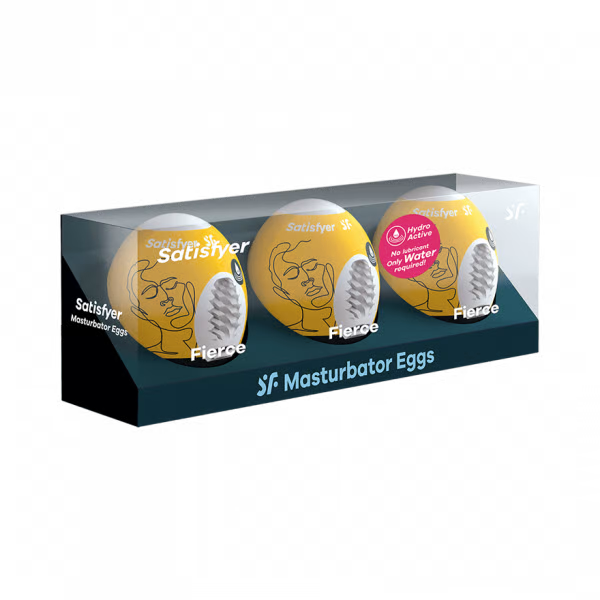 Masturbator Egg 3er Set (Fierce) Yellow - Sheets Optional