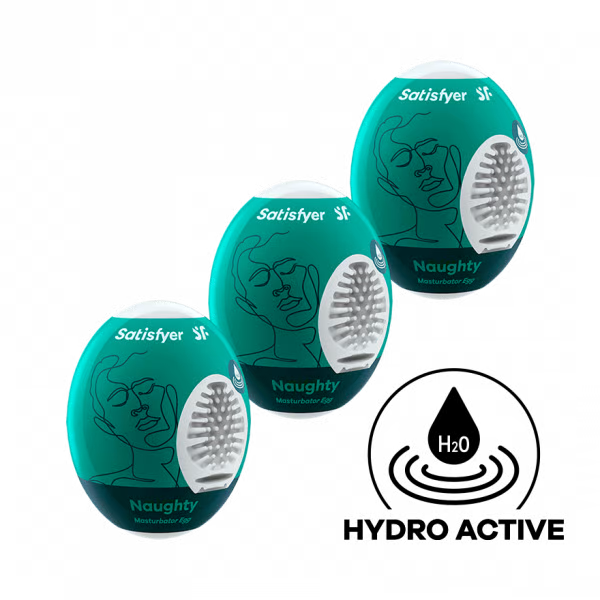 Masturbator Egg 3er Set (Naughty) Dark Green - Sheets Optional