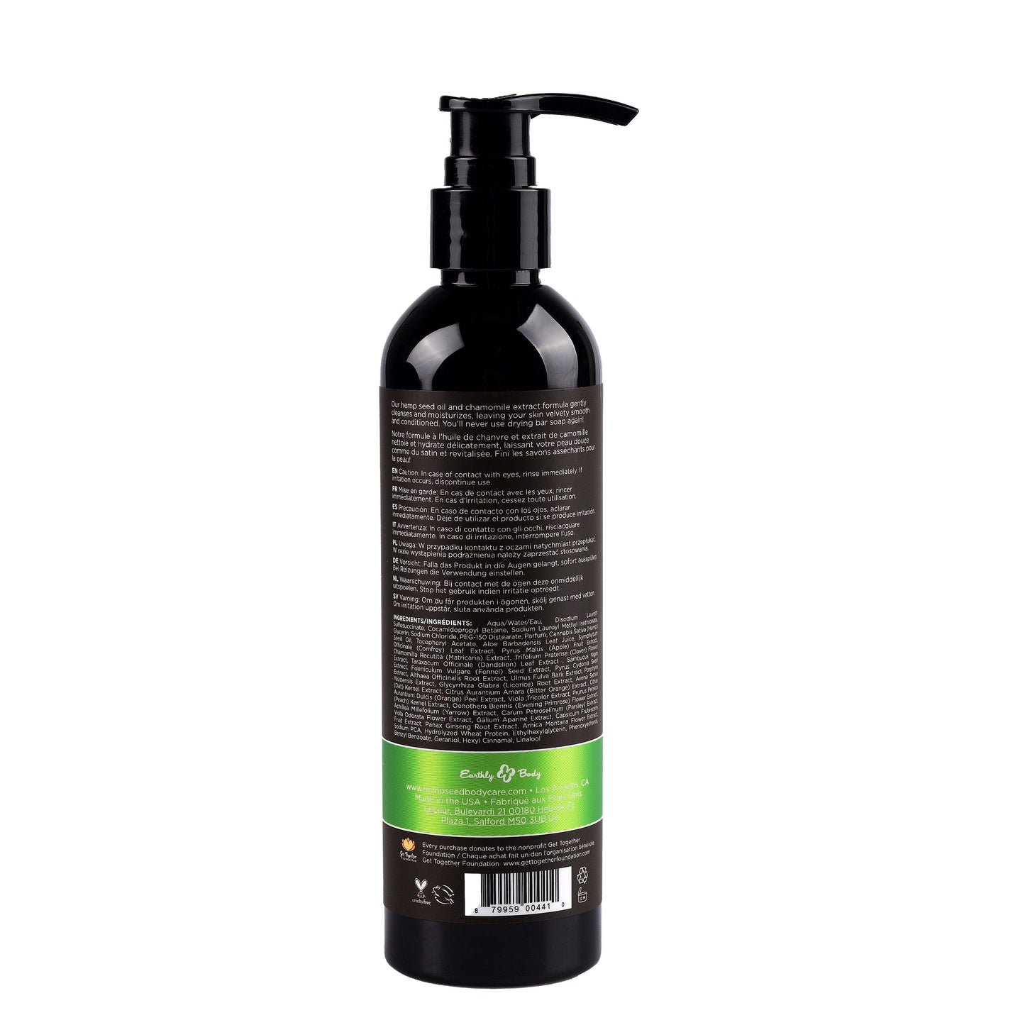 Hemp Seed Bath & Shower Gel Naked in the Woods 8 fl oz / 237 ml - Sheets Optional