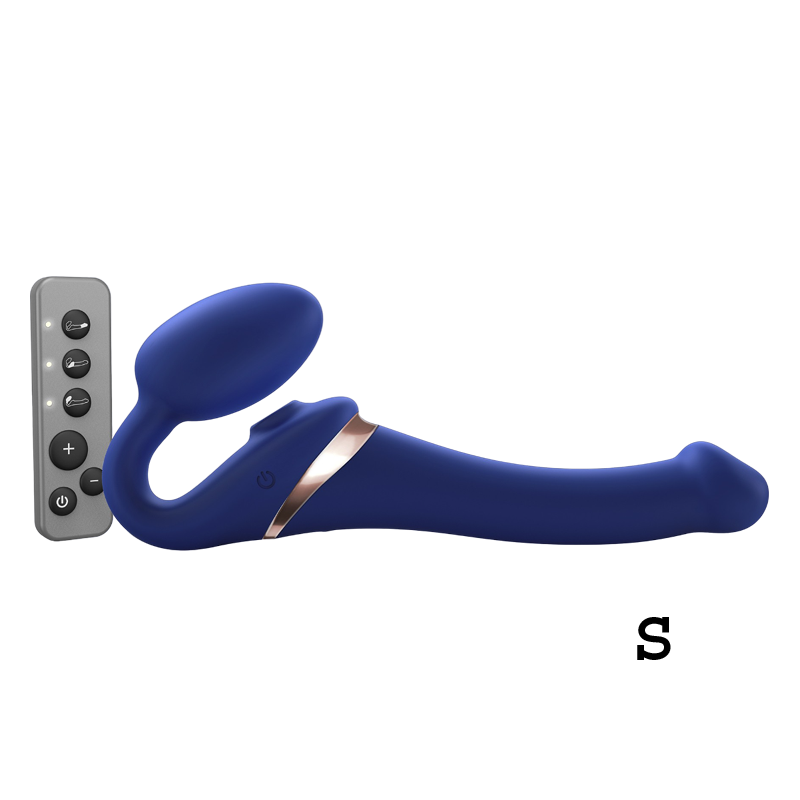MULTI ORGASM BENDABLE STRAP-ON - S - NIGHT BLUE - Sheets Optional