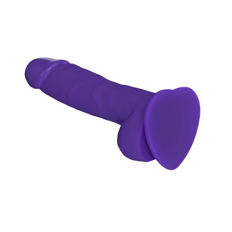 SOFT REALISTIC DILDO PURPLE - L - Sheets Optional