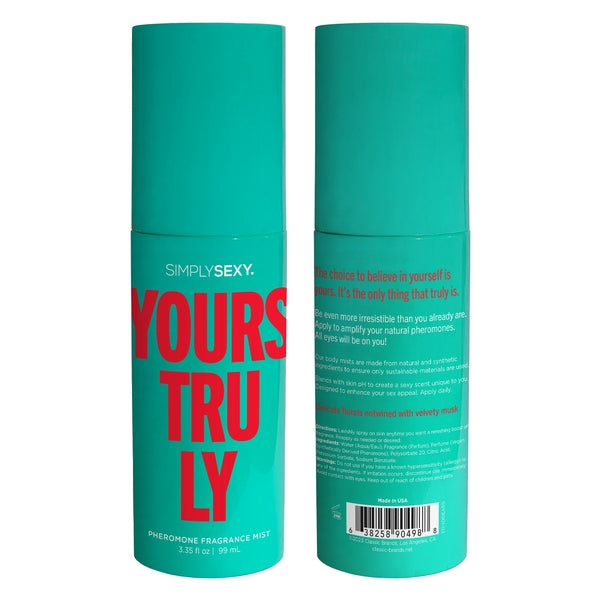 PHEROMONE BODY MIST - YOURS TRULY - 3.35 floz | 99mL - Sheets Optional