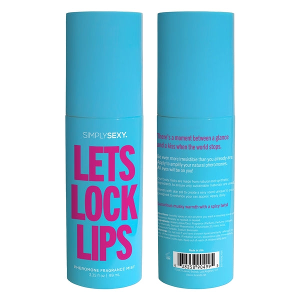 PHEROMONE BODY MIST - LET'S LOCK LIPS - 3.35 floz | 99m - Sheets Optional