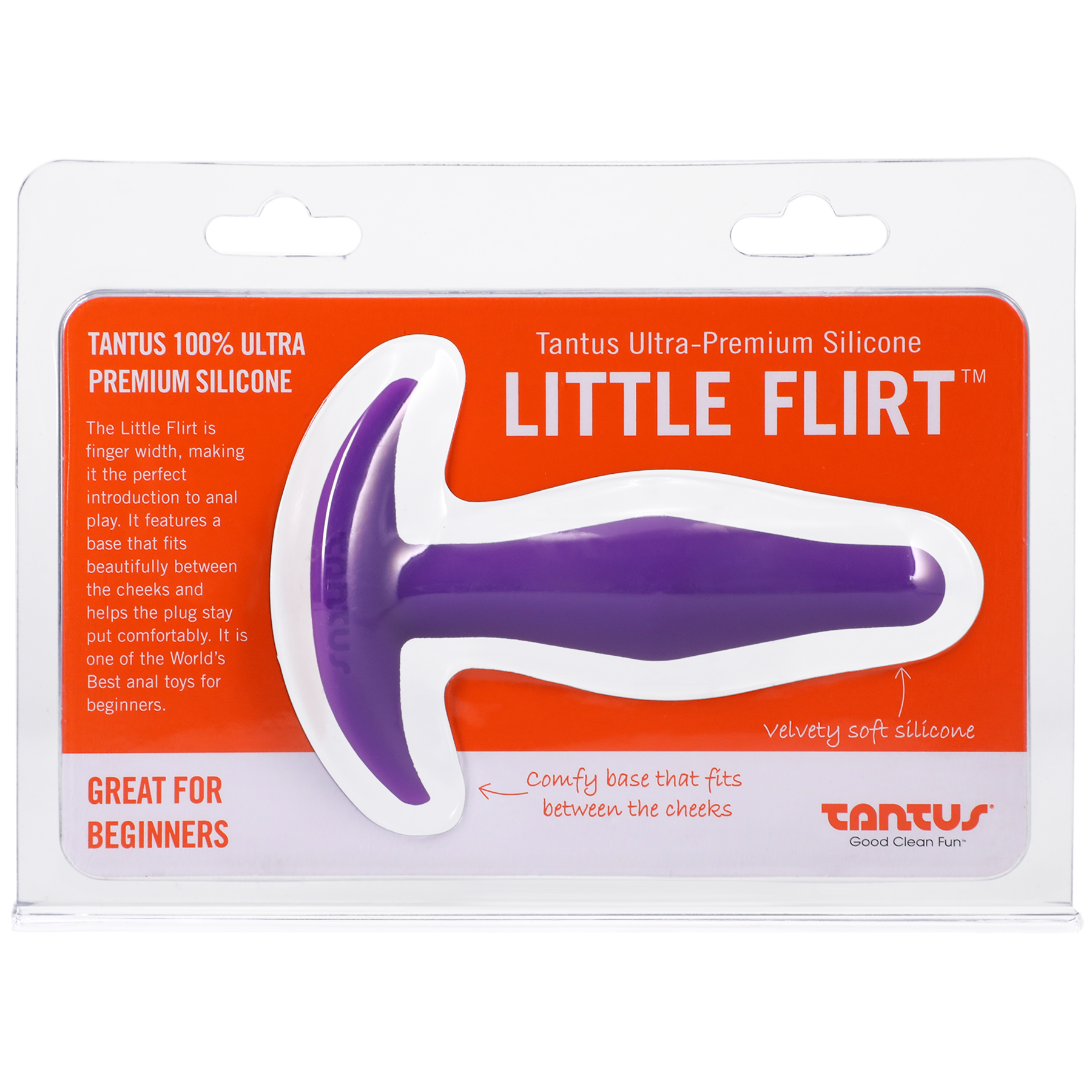 Tantus Silicone Little Flirt Butt Plug Purple Haze - Sheets Optional