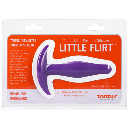 Tantus Silicone Little Flirt Butt Plug Purple Haze - Sheets Optional