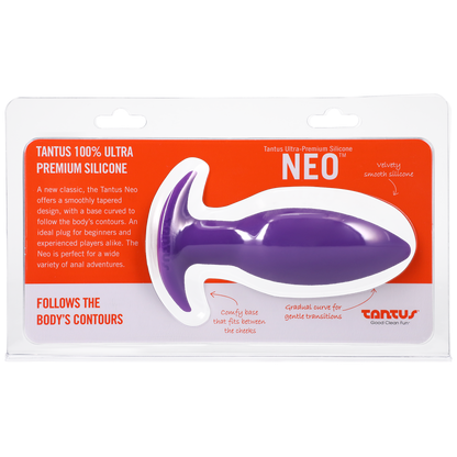 Tantus Silicone Neo Silicone Butt Plug Purple - Sheets Optional